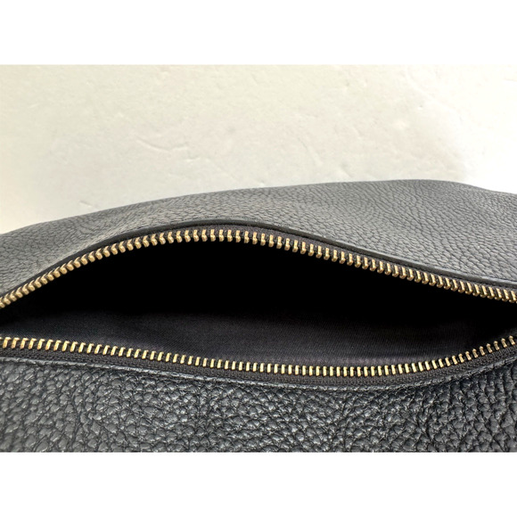 Fossil Crossbody Bag Messenger Black Tan Leather Top Zip Pockets Adjustable - Picture 13 of 16